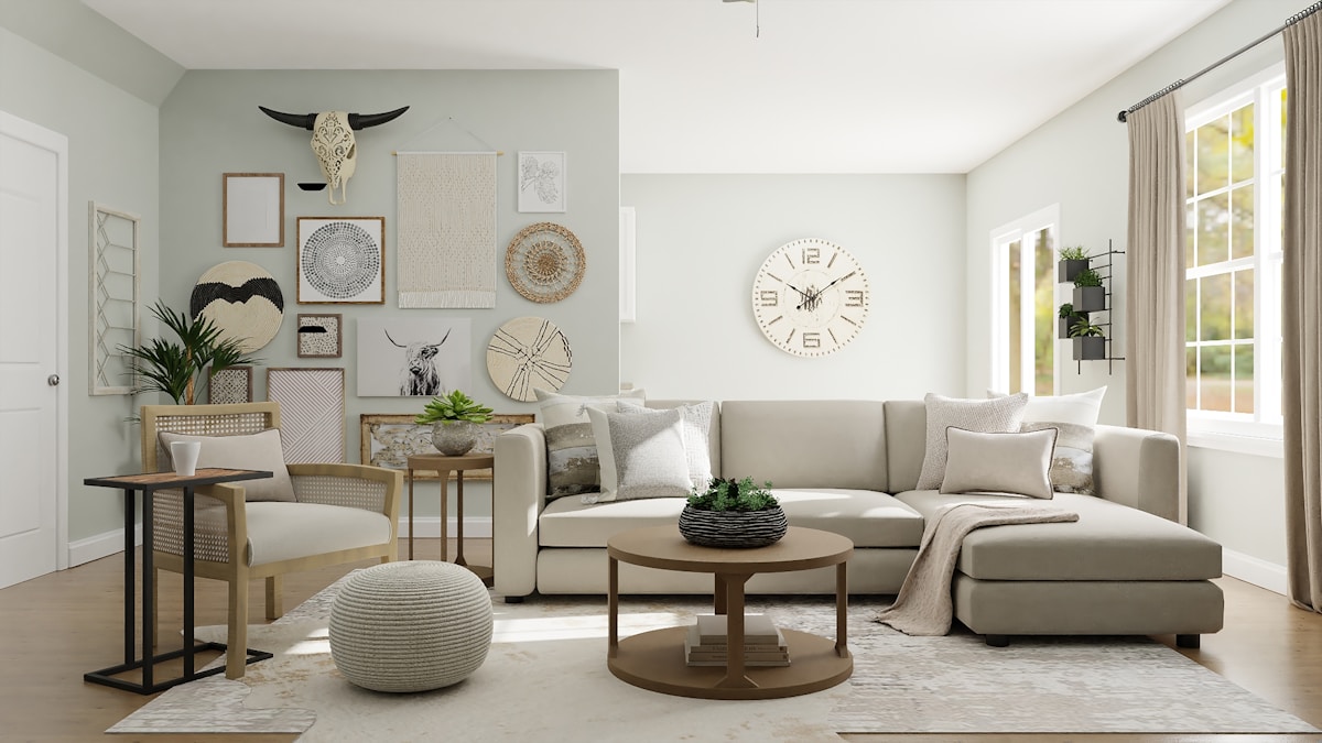 Sophisticated room with patterned wallcovering